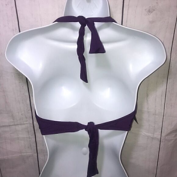 Mossimo Swim Halter Bikini Top-Purple-Sz XL-NWT - Picture 6 of 10
